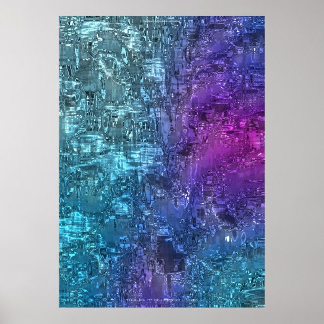 Poster Twilight Hues Art Abstrait par Indigo Lewis (Devant)