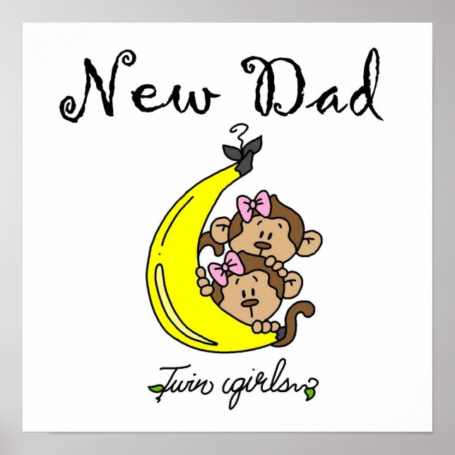 Poster Twin Girls New Papa Cadfts (Devant)
