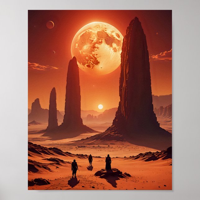 Poster Twin Suns sur Desert Planet (Devant)