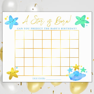 Poster Twinkle Little Star Baby shower Anniversaire Devin