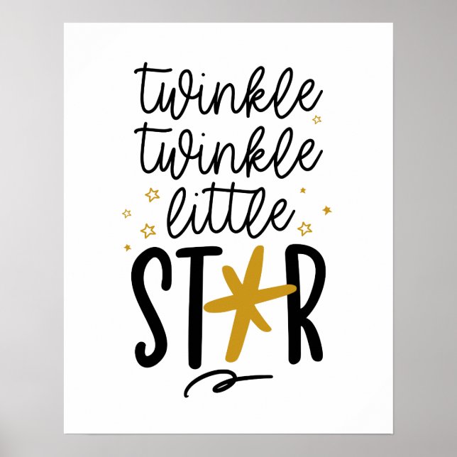 Poster Twinkle Twinkle Little Star Doodle (Devant)