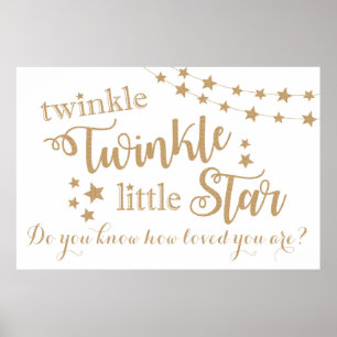 Poster Twinkle Twinkle Little Star Gold