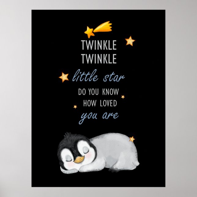 Poster Twinkle, Twinkle Little Star Super Cute Pingouin (Devant)