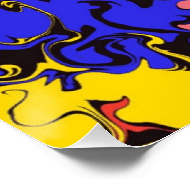 Poster Twirls colorés Abstraits / (Coin)