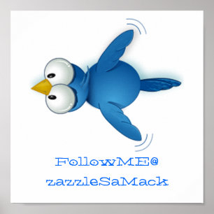 Poster Twitter Suivez-moi @ Votre Nom D'Utilisateur