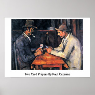 Poster Two Card Players By Paul Cezanne