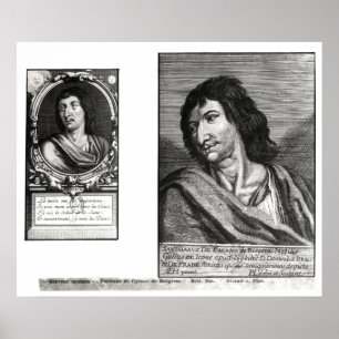 Poster Two portraits of Savinien Cyrano de Bergerac