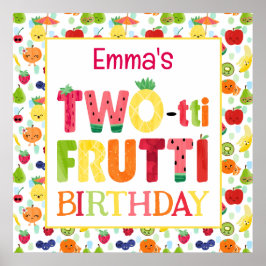 Poster TWO-tti Frutti Cuties 2e fête d'anniversaire