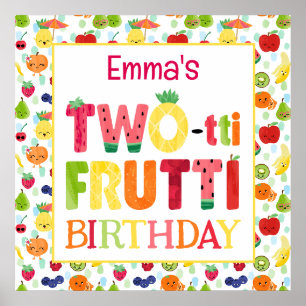 Poster TWO-tti Frutti Cuties 2e fête d'anniversaire