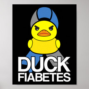 Poster Type 1 Diabète Canard Fiabète T1d Sensibilisation