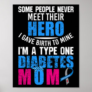 Poster Type 1 Diabète Mère Mère T1d Sensibilisation au di
