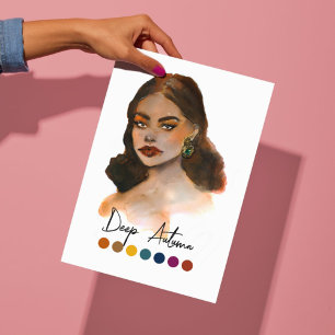 Poster Type d'automne profond Analyse des couleurs saison