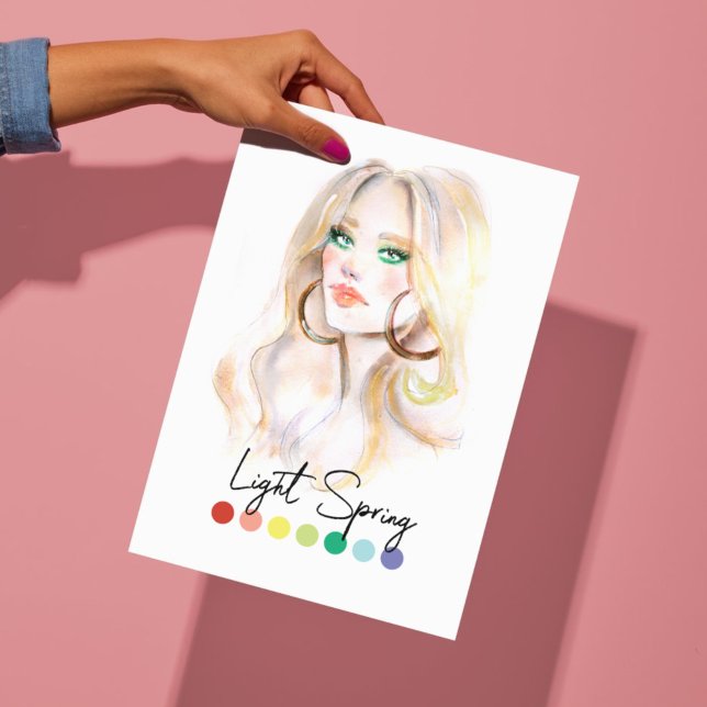 Poster Type de ressort clair Analyse des couleurs saisonn (Créateur téléchargé)