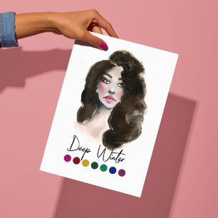 Poster Type hiver profond Analyse des couleurs saisonnièr