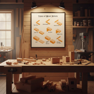 Poster Types de joint en bois - Guide illustré