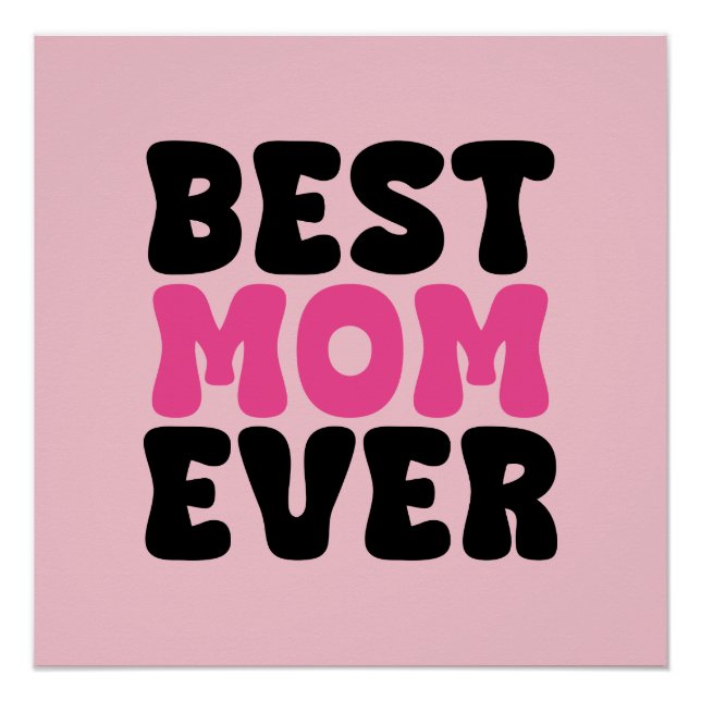 Poster Typhographie de la meilleure maman jamais (Devant)