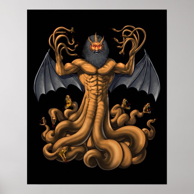 Poster Typhon de la créature mythologique grecque (Devant)