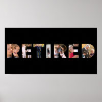 Typographie à la retraite Customisée Photo Collage