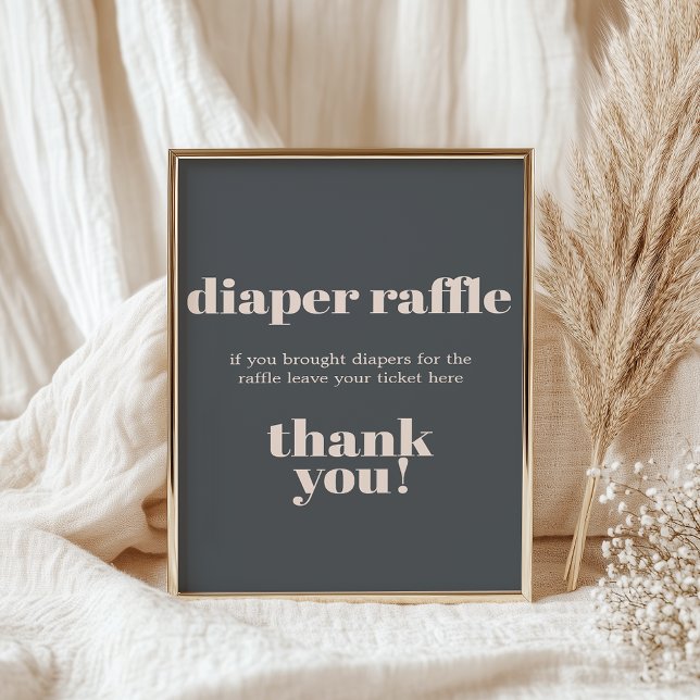 Poster Typographie Baby shower de la couche de saumons ro (Créateur téléchargé)