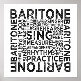 Poster Typographie baritone