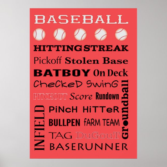 Poster typographie BASEBALL (Devant)