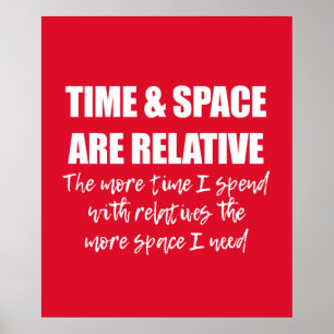 Poster Typographie de citation de famille amusante rouge