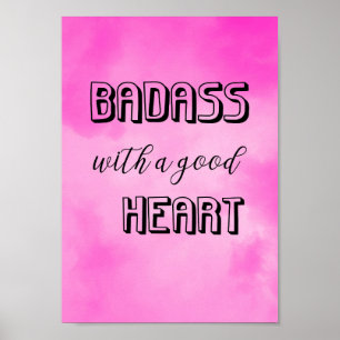 Poster Typographie de citation de femme de Badass avec