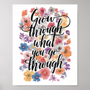 Poster Typographie de Croissance Positive et de Motivatio