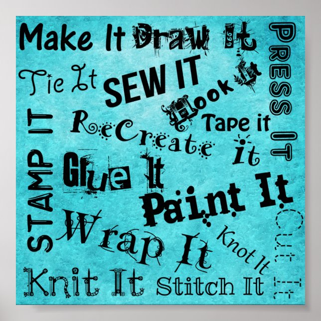 Poster Typographie de fabrication (Devant)