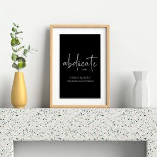 Poster Typographie de la leçon de vie amusante