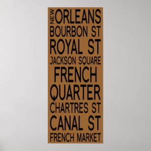 Poster Typographie de la Nouvelle-Orléans
