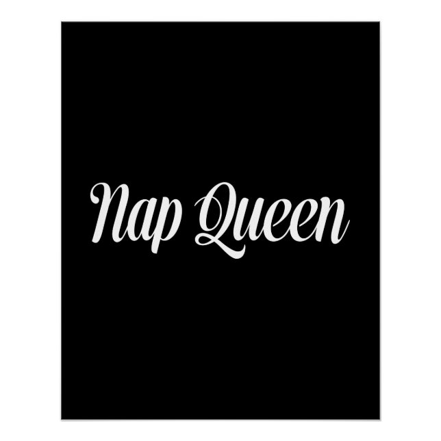 Poster Typographie de la reine Nap (Devant)