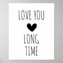 Typographie de l'amour pour longtemps Cœur