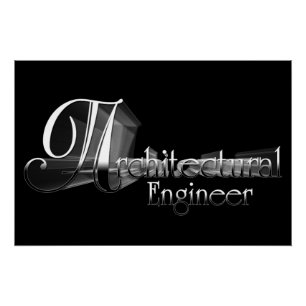 Poster Typographie de l'ingénierie architecturale