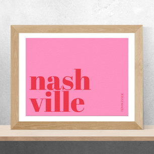 Poster typographie de Nashville Tennessee