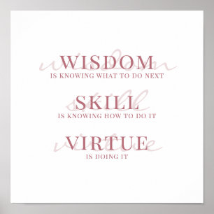 Poster Typographie de script moderne Quote de motivation 