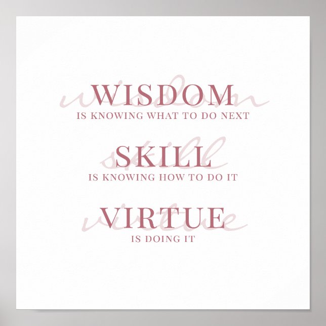 Poster Typographie de script moderne Quote de motivation  (Devant)