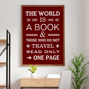 Poster Typographie de voyage inspirante moderne cool
