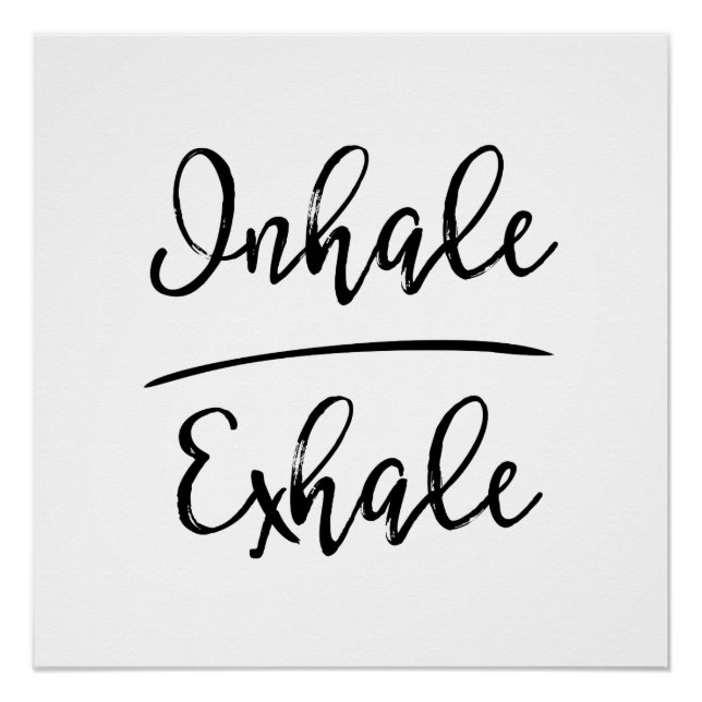 Poster Typographie d'Inhale Exhale (Devant)