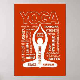 Poster Typographie du yoga