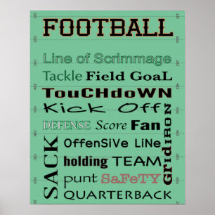 POSTER TYPOGRAPHIE FOOTBALL