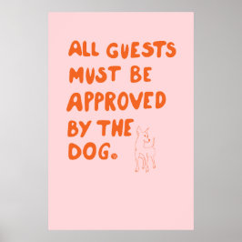 Poster Typographie manuscrite avec illustration de chien