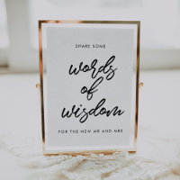 Typographie moderne Mots de sagesse signe mariage