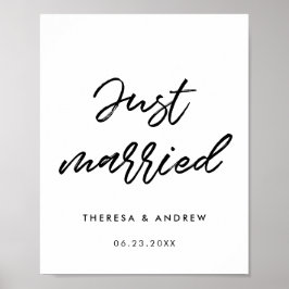 Poster Typographie moderne Signet mariage marié