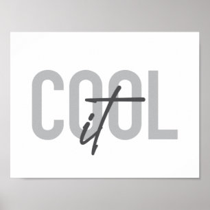 Poster Typographie moderne, simple, cool de Cool It