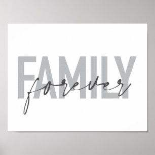 Poster Typographie moderne, simple et cool Famille Pour t