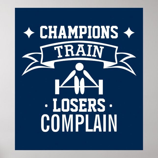 Poster Typographie motivationnelle | Motivation du gymnas (Devant)