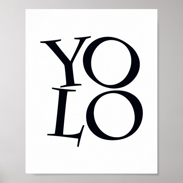 Poster Typographie Scandi noir et blanc Inspiration (Devant)