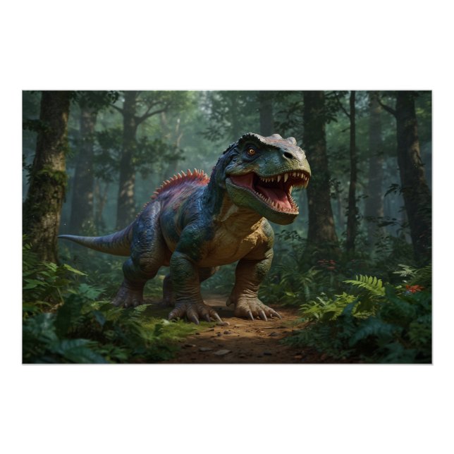 Poster Tyrannosaurus Fun Prehistory T-Shirt (Devant)