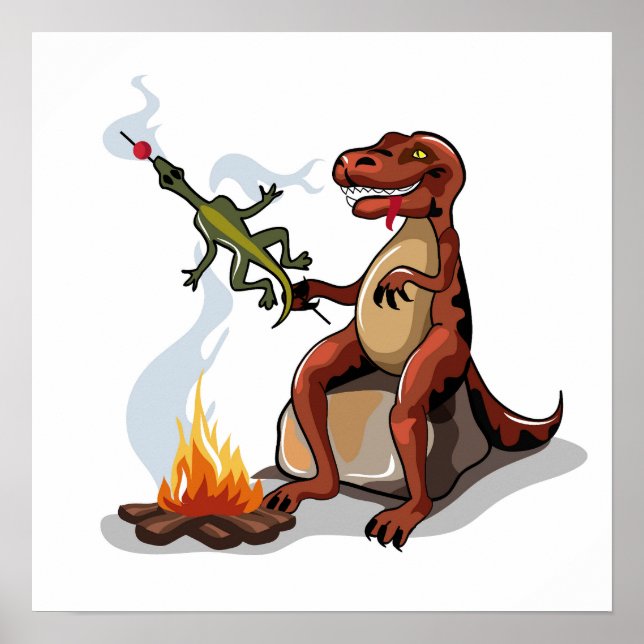 Poster Tyrannosaurus Rex Cuisine Nourriture Au-Dessus D'U (Devant)